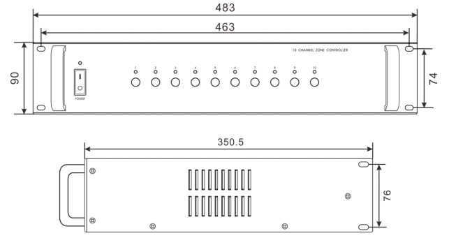 DS-KAU6HG2-S 十路分区控制器